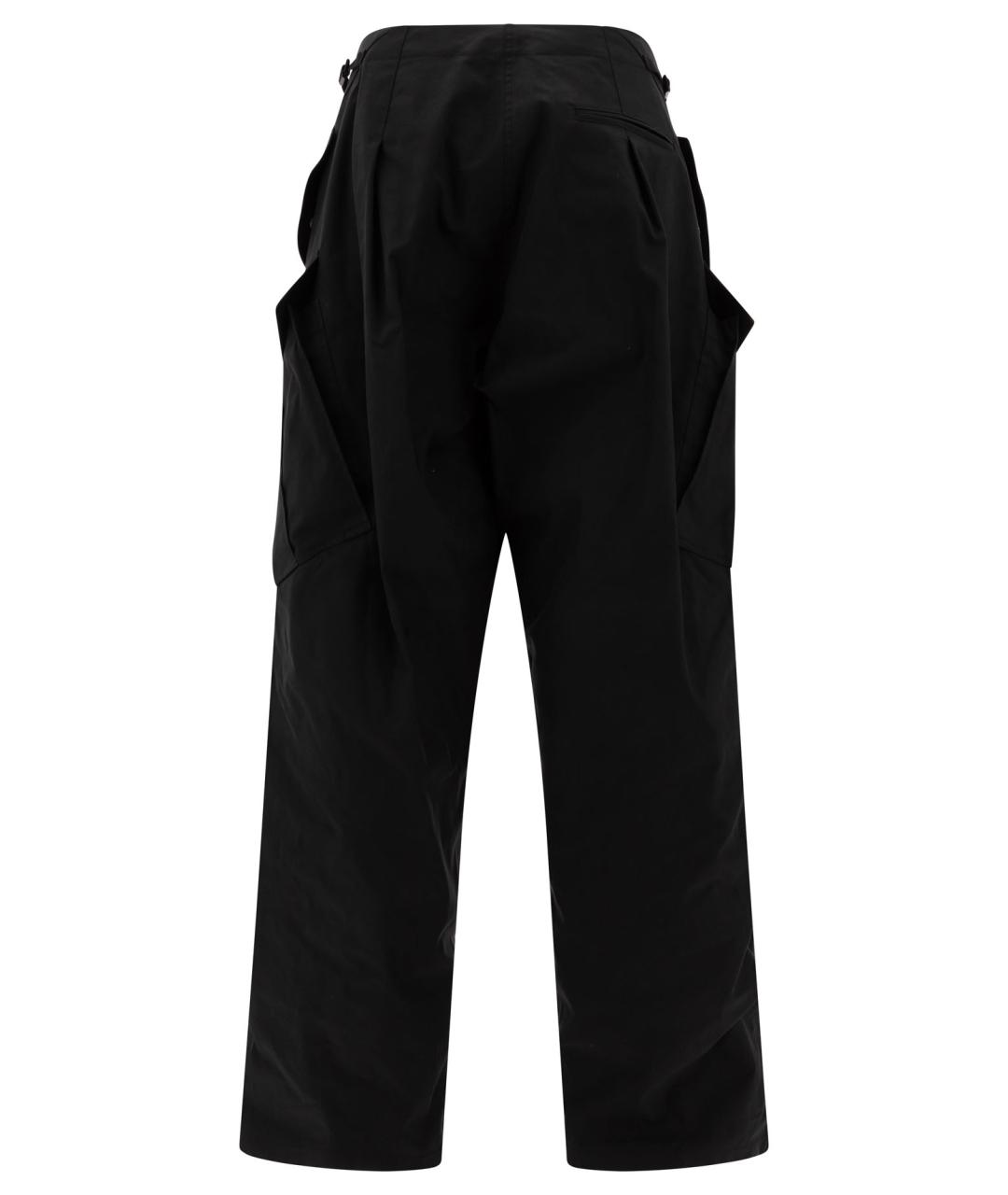 ALEXANDER MCQUEEN Черные хлопковые прямые брюки, фото 2