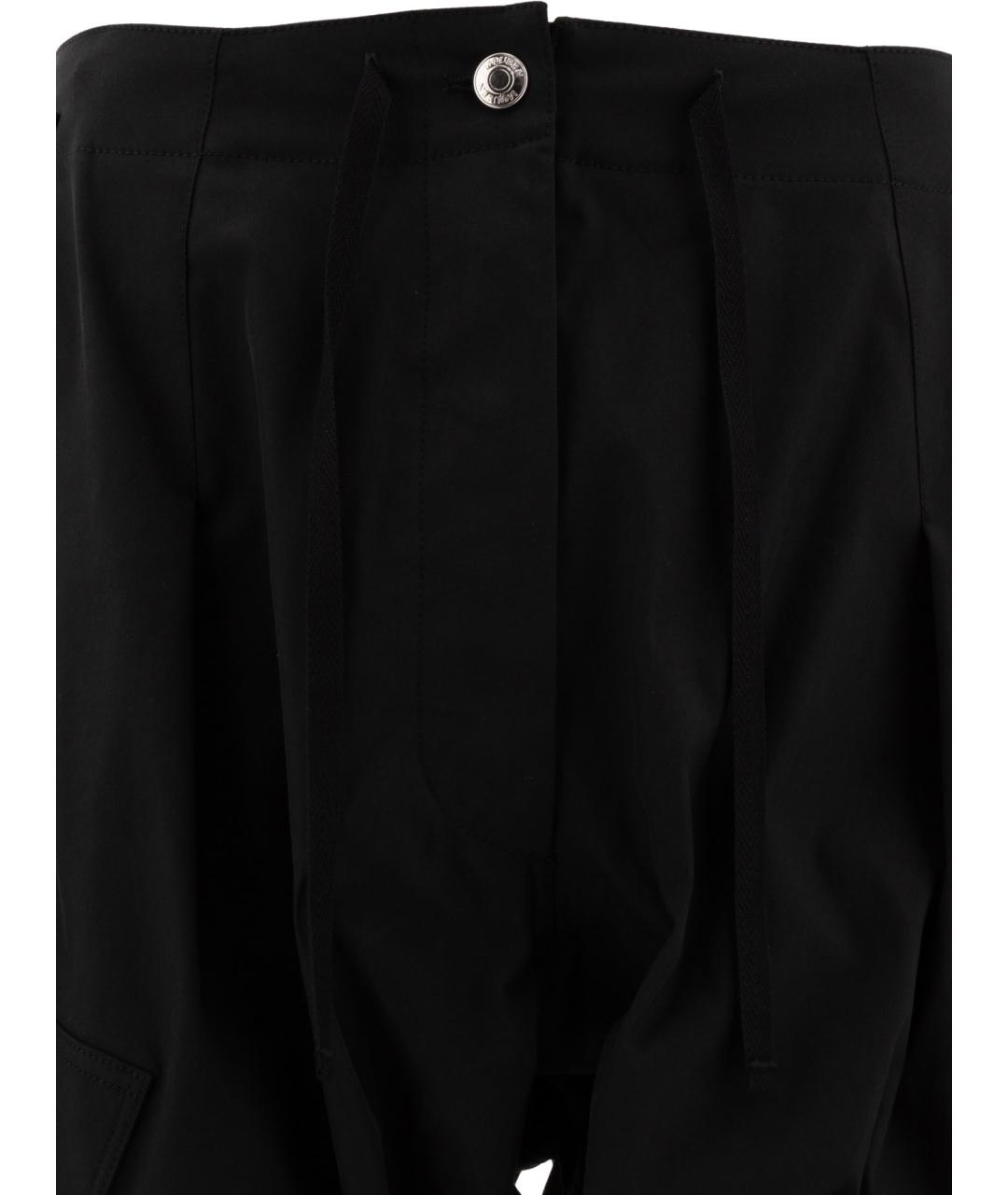 ALEXANDER MCQUEEN Черные хлопковые прямые брюки, фото 3