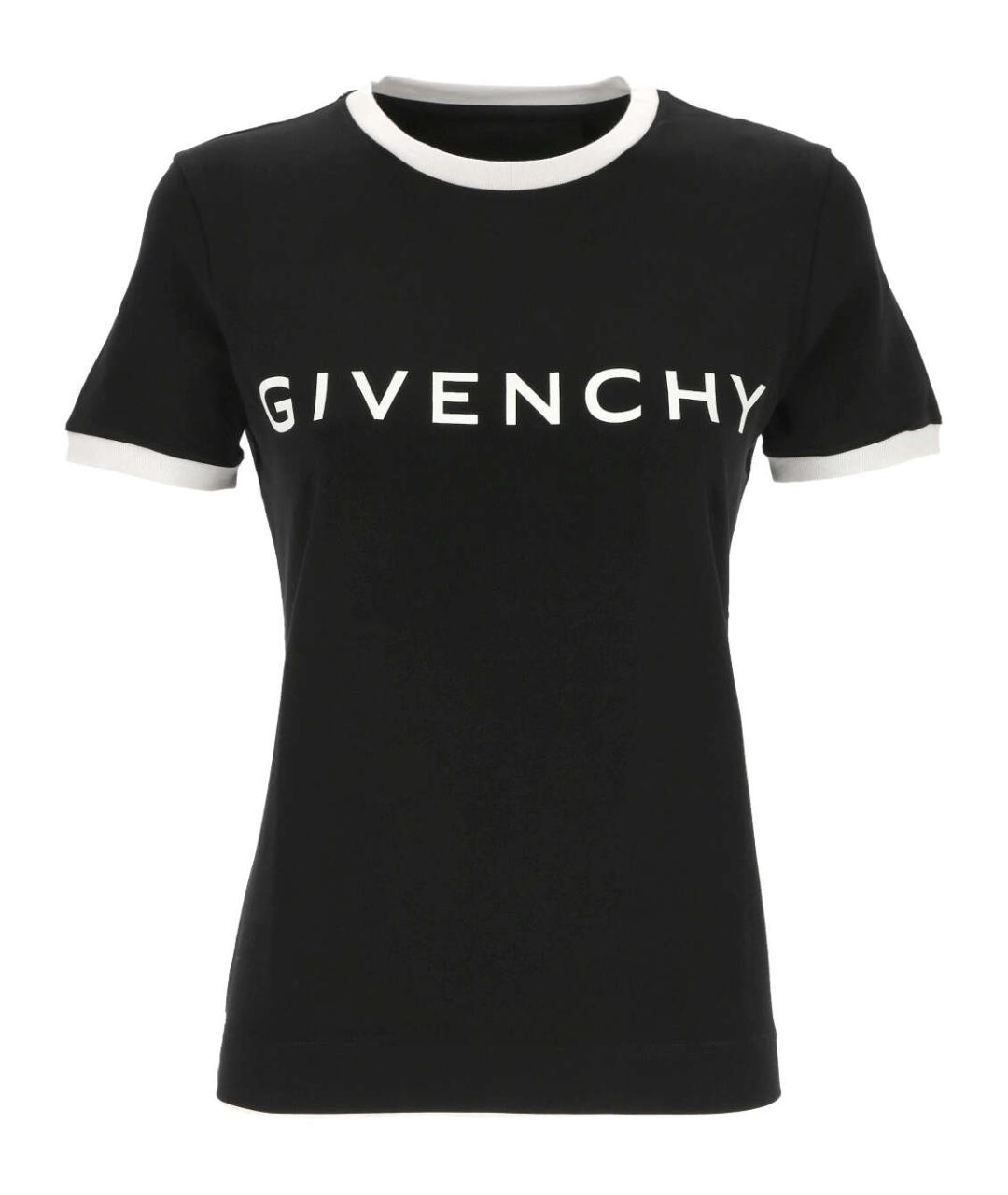 GIVENCHY Черная хлопковая футболка, фото 1