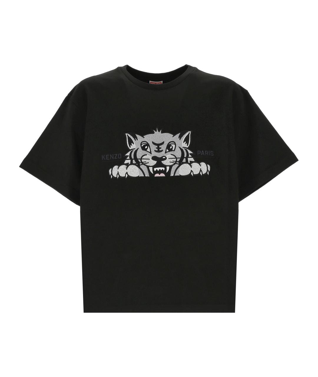 KENZO Черная хлопковая футболка, фото 1