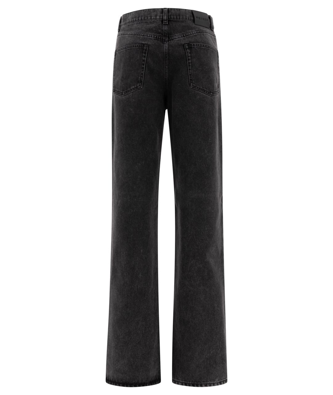ALEXANDER MCQUEEN Черные хлопковые повседневные брюки, фото 2