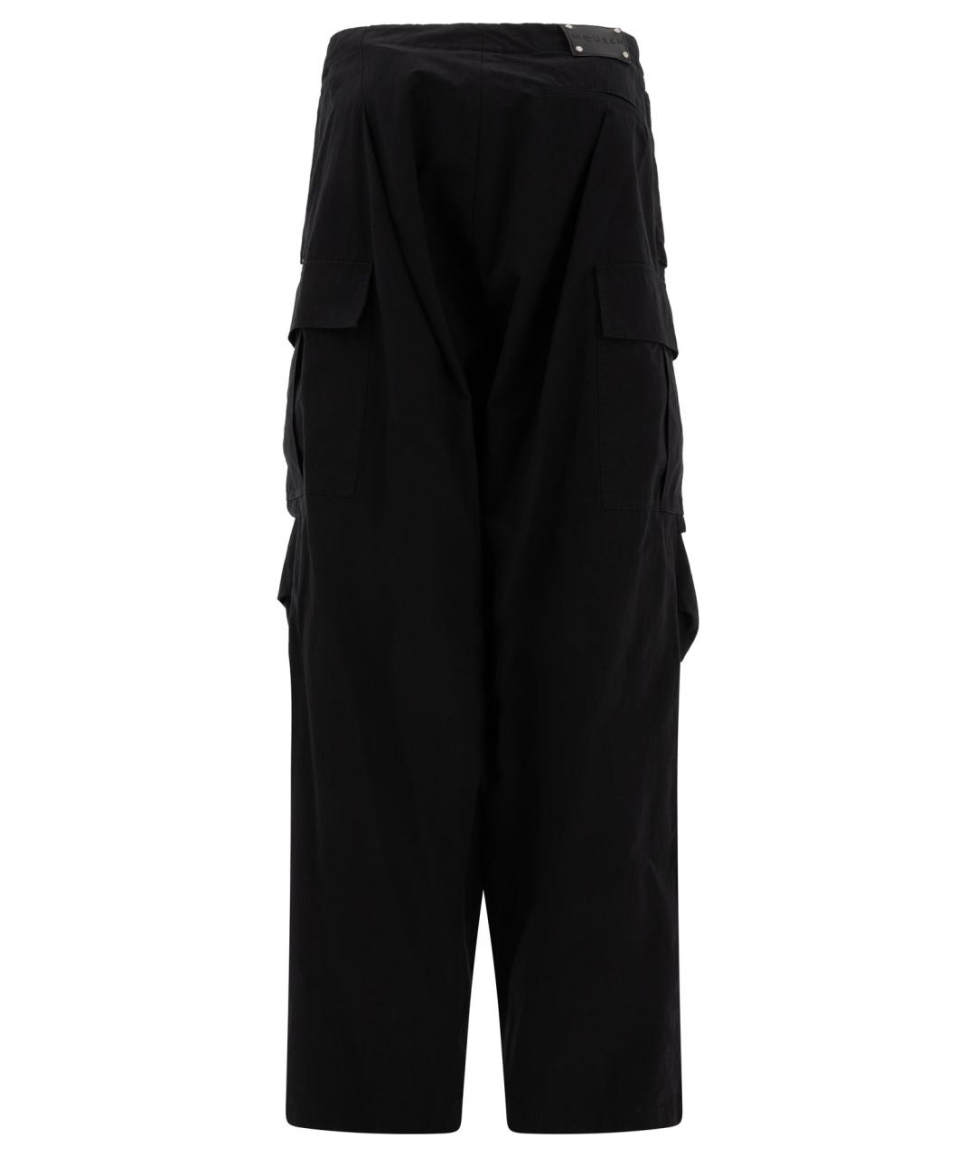 ALEXANDER MCQUEEN Черные хлопковые повседневные брюки, фото 2