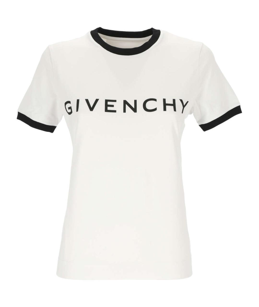 GIVENCHY Белая хлопковая футболка, фото 1