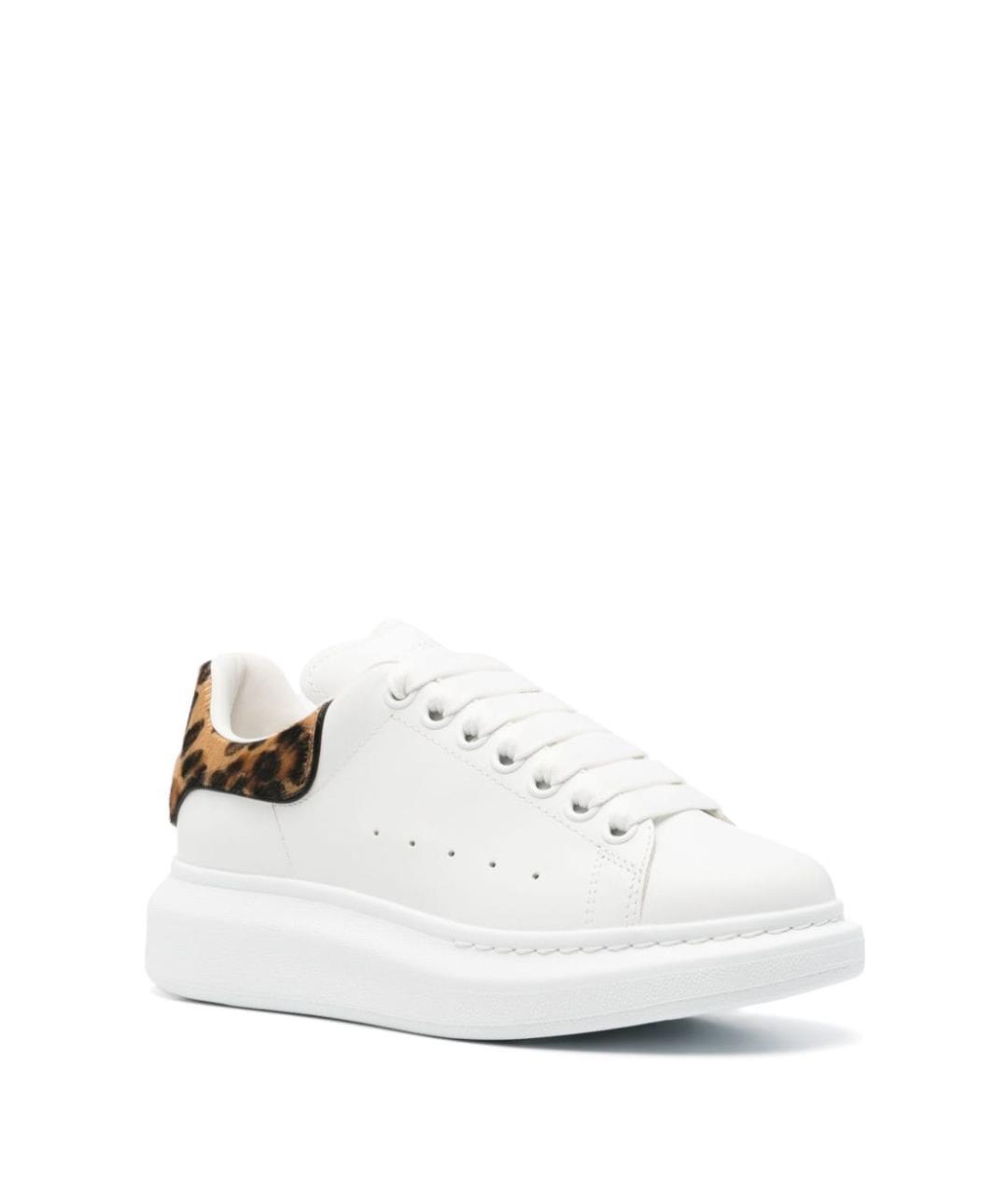 ALEXANDER MCQUEEN Белые кожаные кеды, фото 3