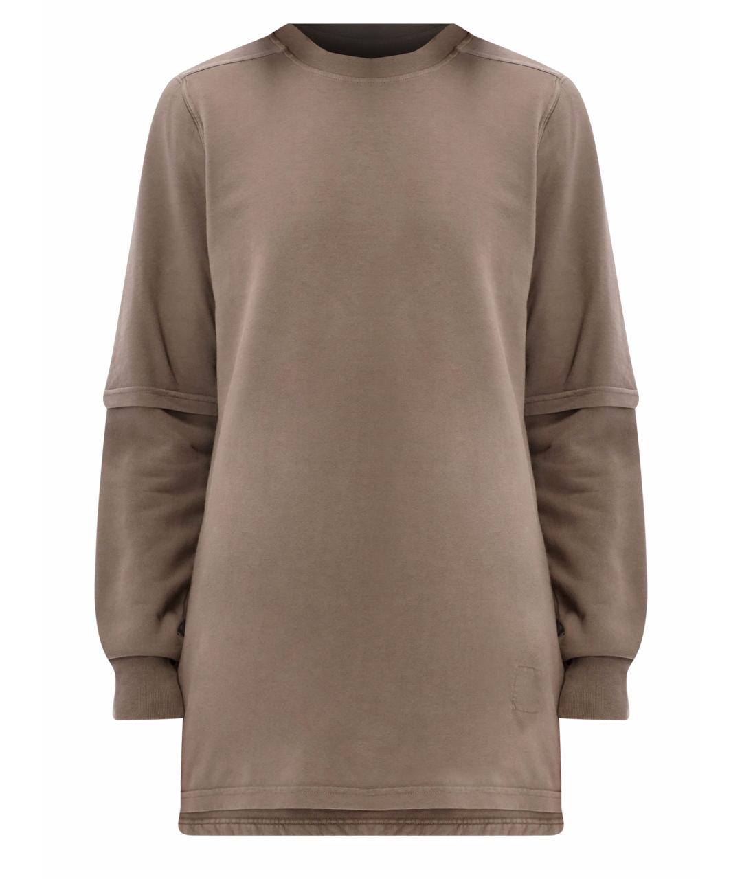 RICK OWENS DRKSHDW Коричневый хлопковый джемпер / свитер, фото 1
