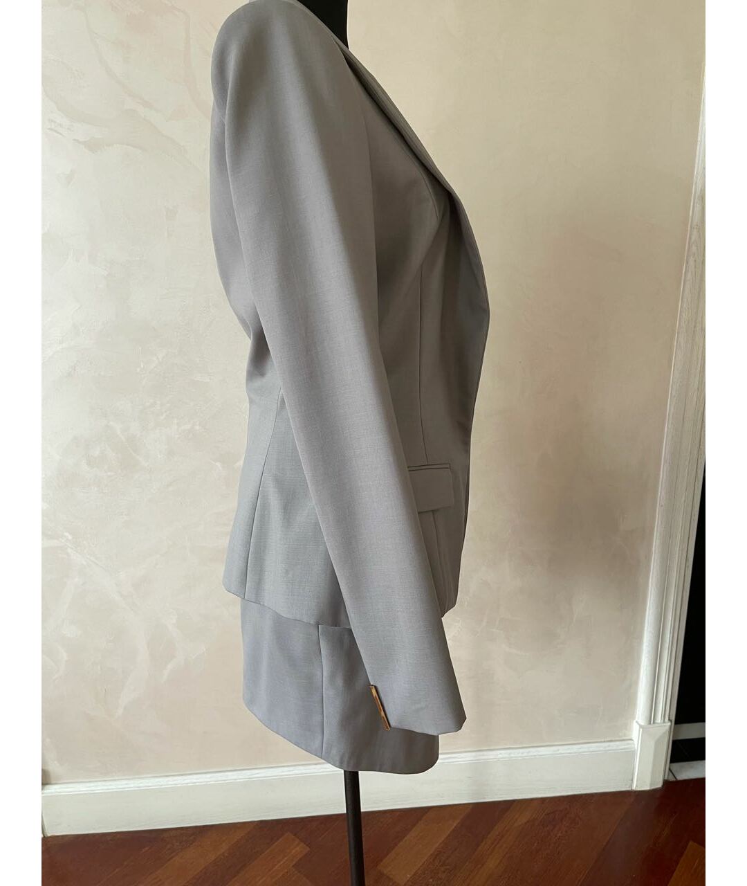 ALEXANDRE VAUTHIER Серый шерстяной костюм с юбками, фото 6