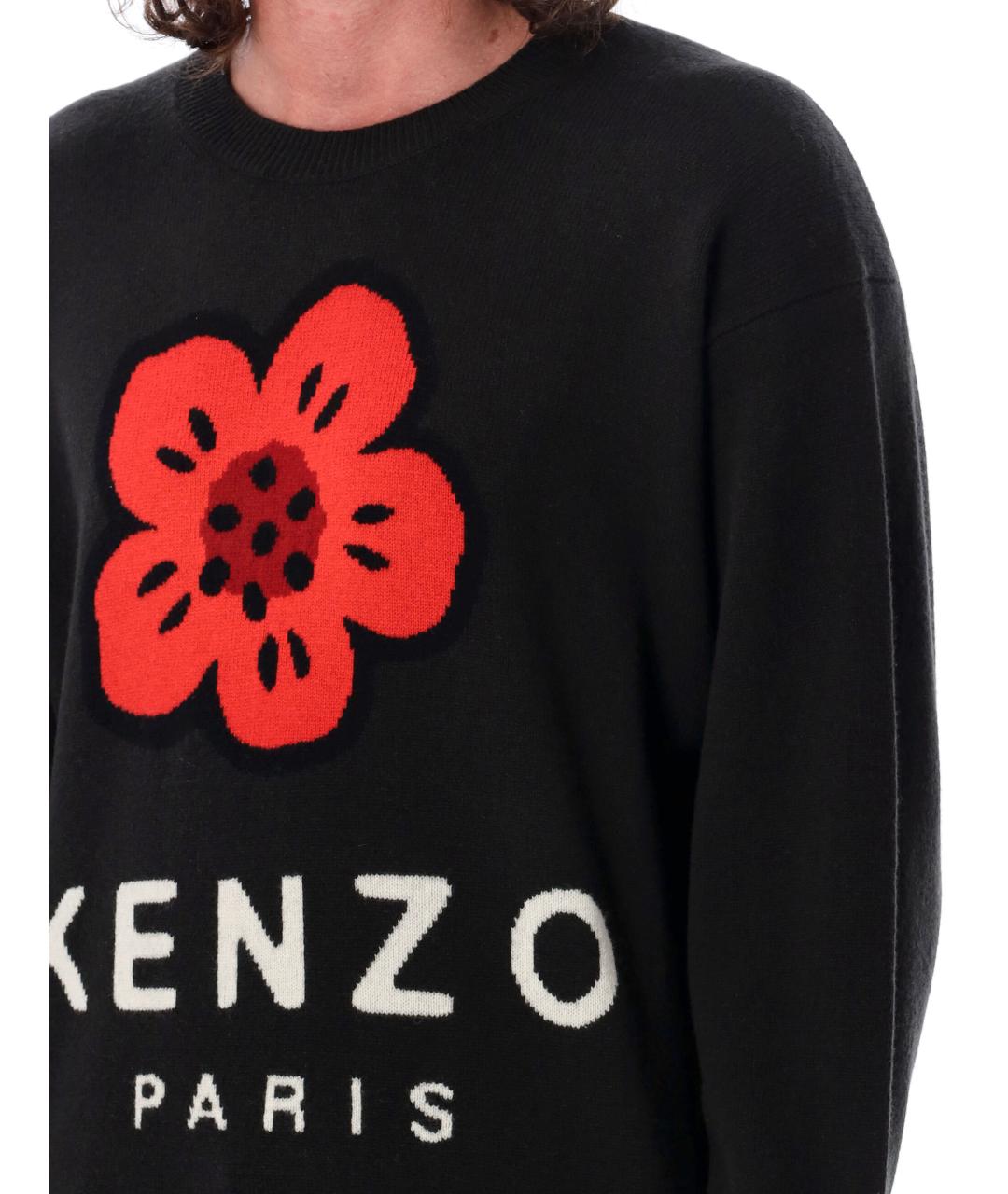 KENZO Черный шерстяной джемпер / свитер, фото 4