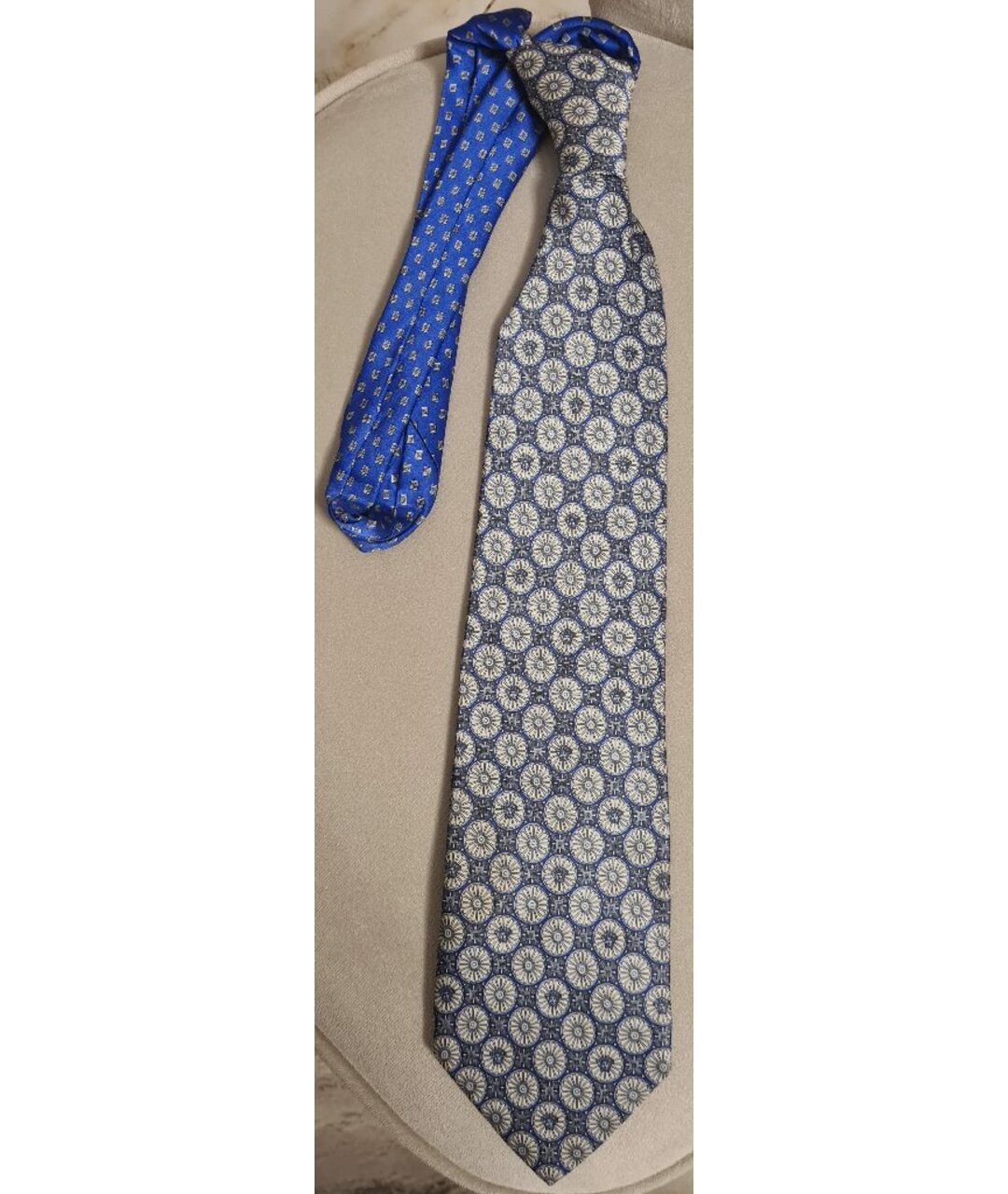 VERSACE Синий шелковый галстук, фото 5