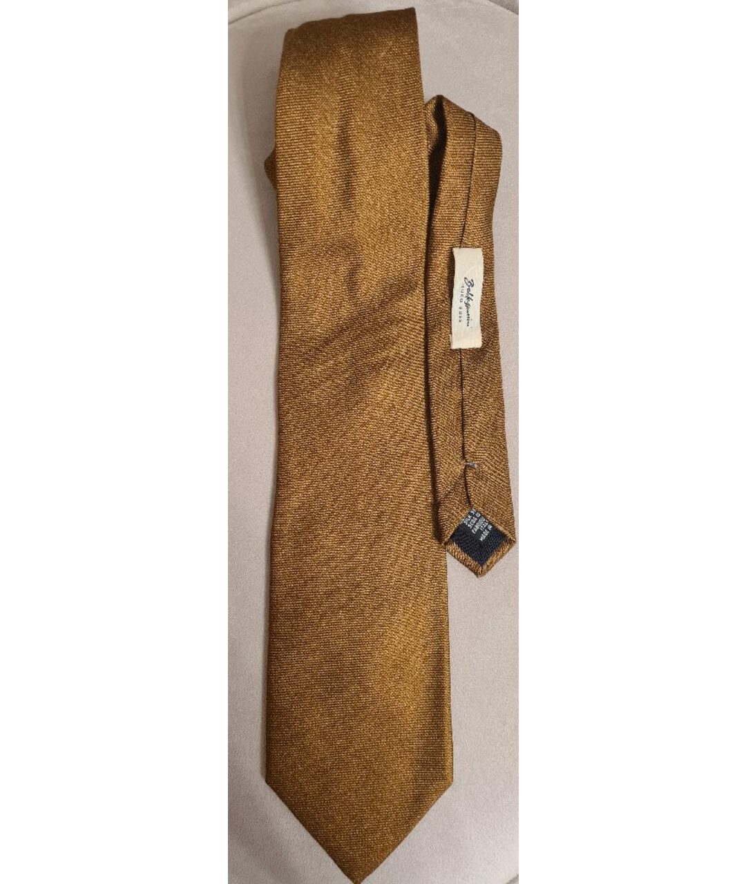 HUGO BOSS Коричневый шелковый галстук, фото 5