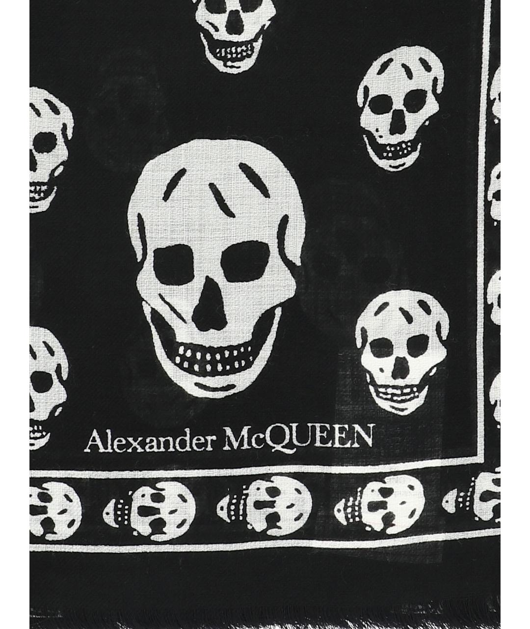 ALEXANDER MCQUEEN Черный шарф, фото 2