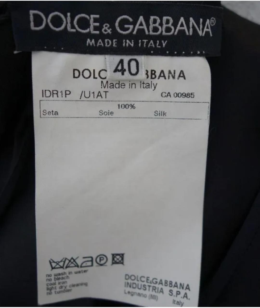 DOLCE&GABBANA Черное шелковое вечернее платье, фото 3