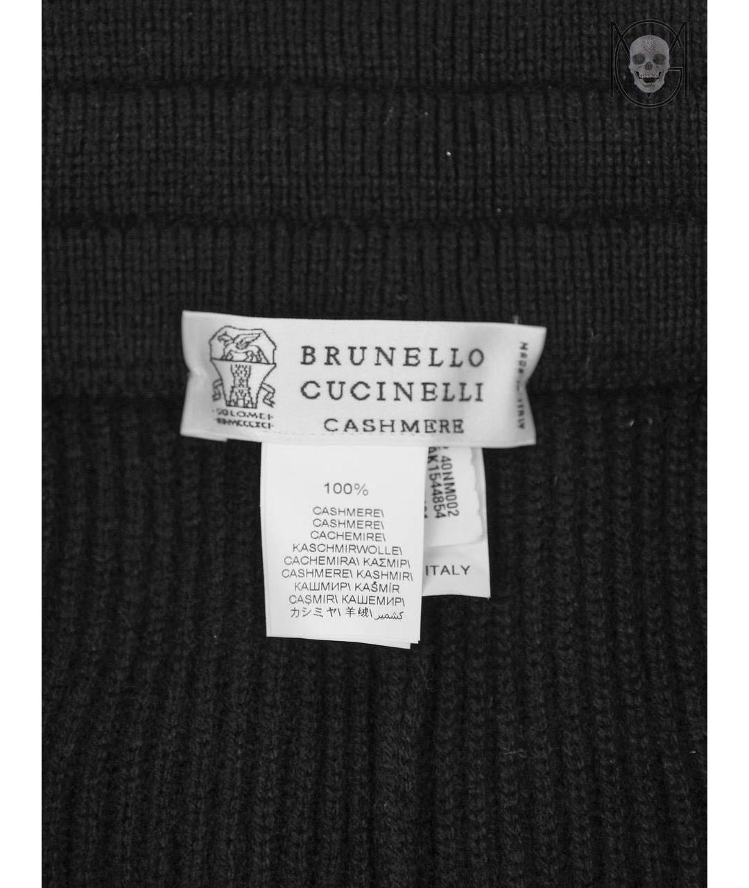 BRUNELLO CUCINELLI Черные кашемировые повседневные брюки, фото 5