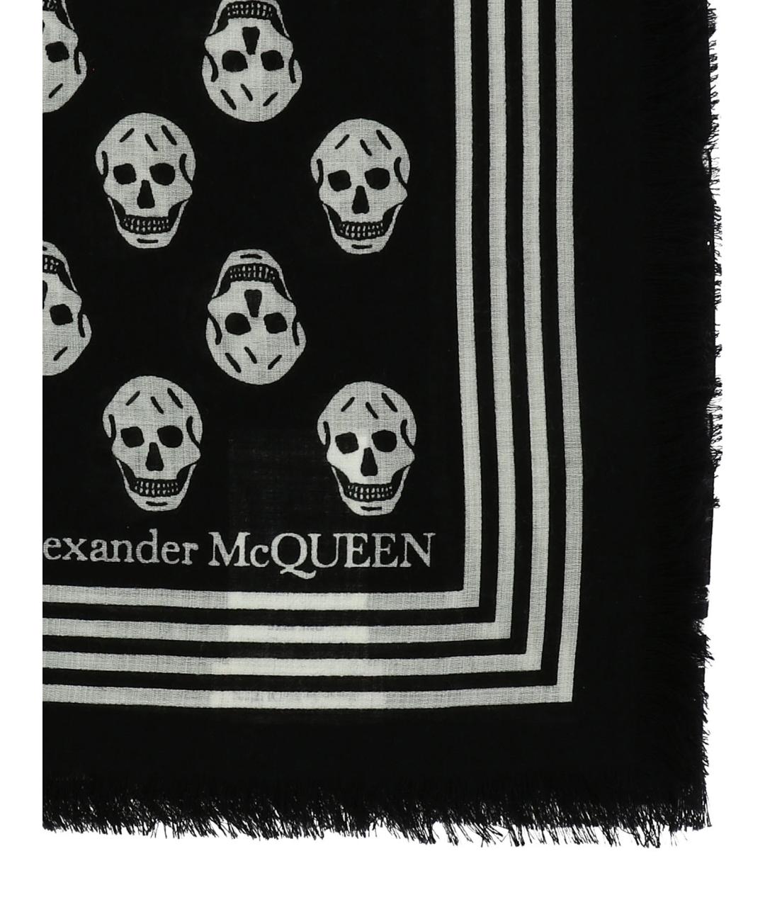 ALEXANDER MCQUEEN Черный шарф, фото 2