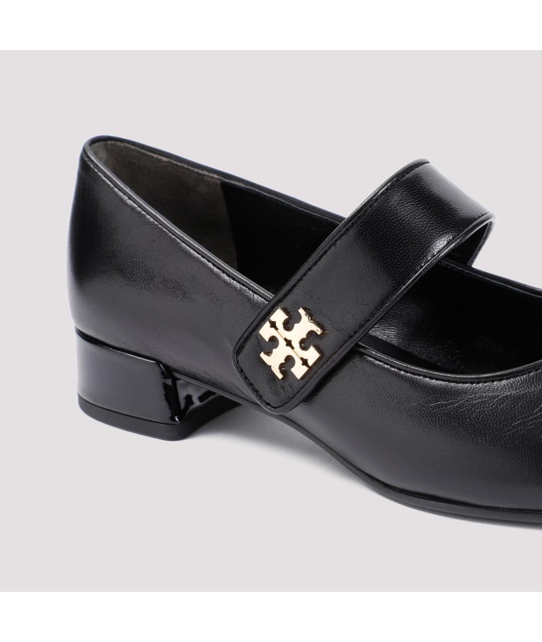 TORY BURCH Черные кожаные туфли, фото 5