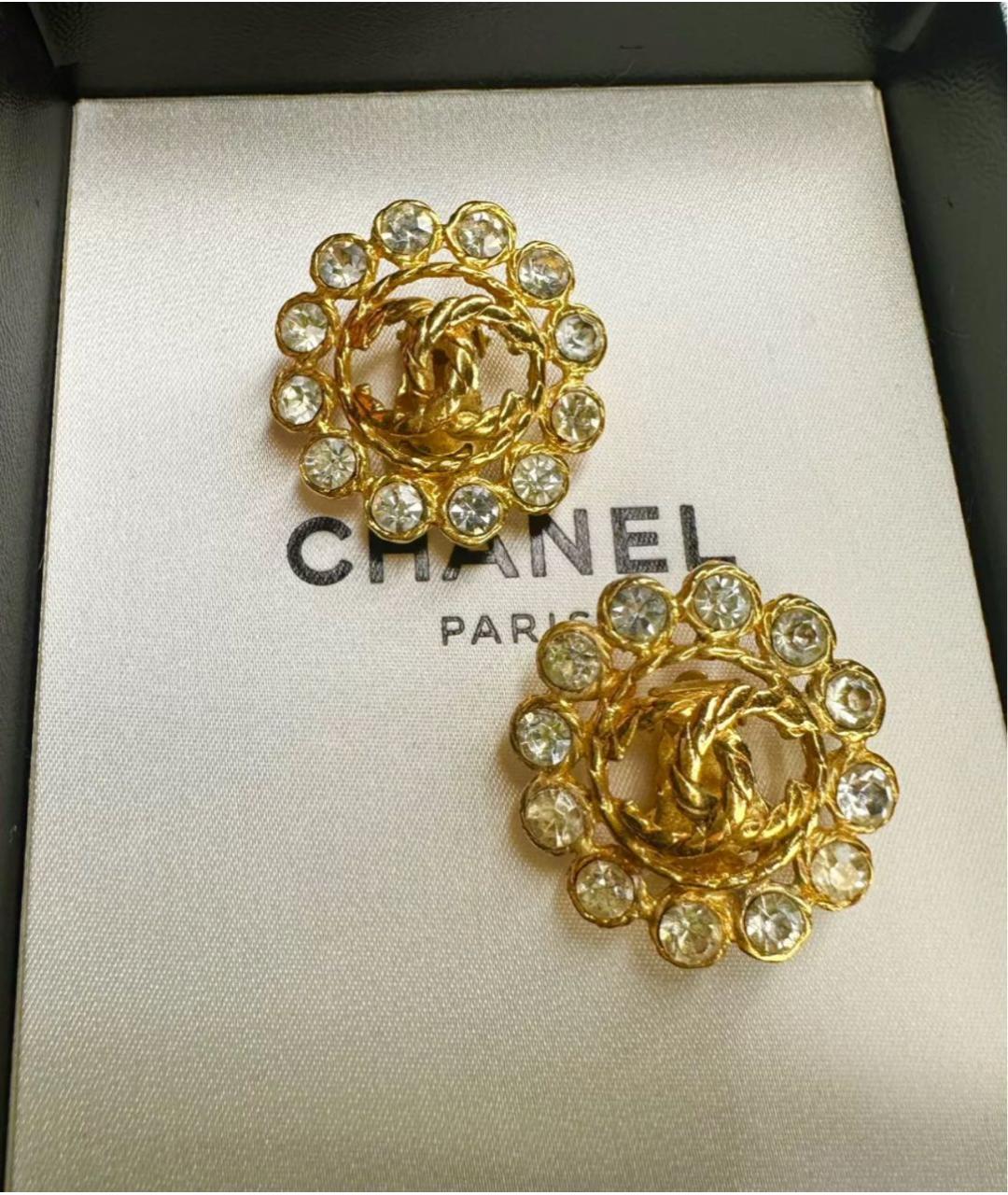 CHANEL Золотые клипсы, фото 4