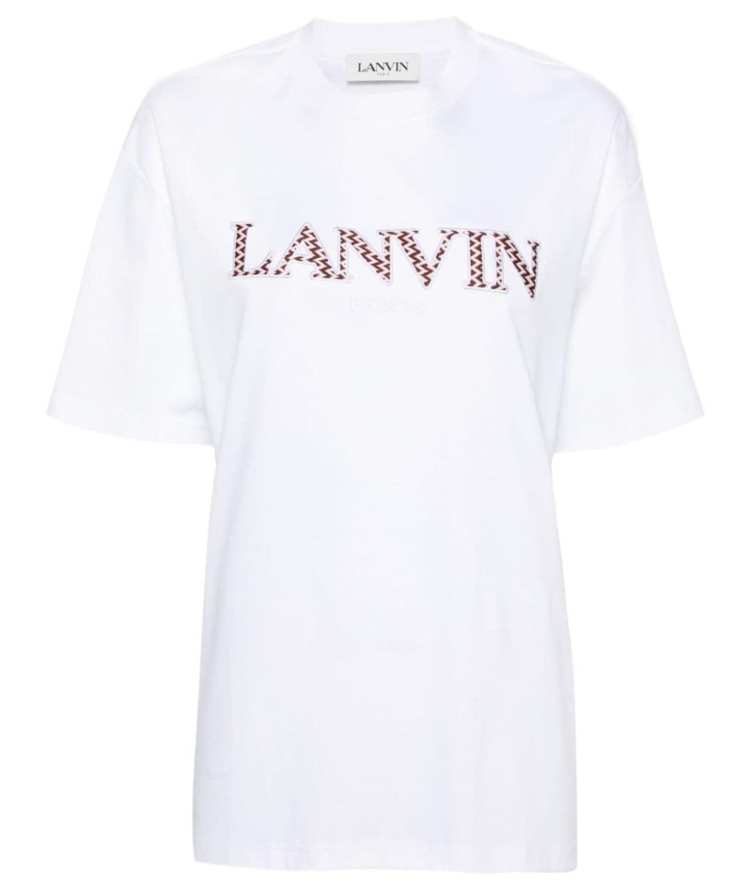 LANVIN Белая хлопковая футболка, фото 1