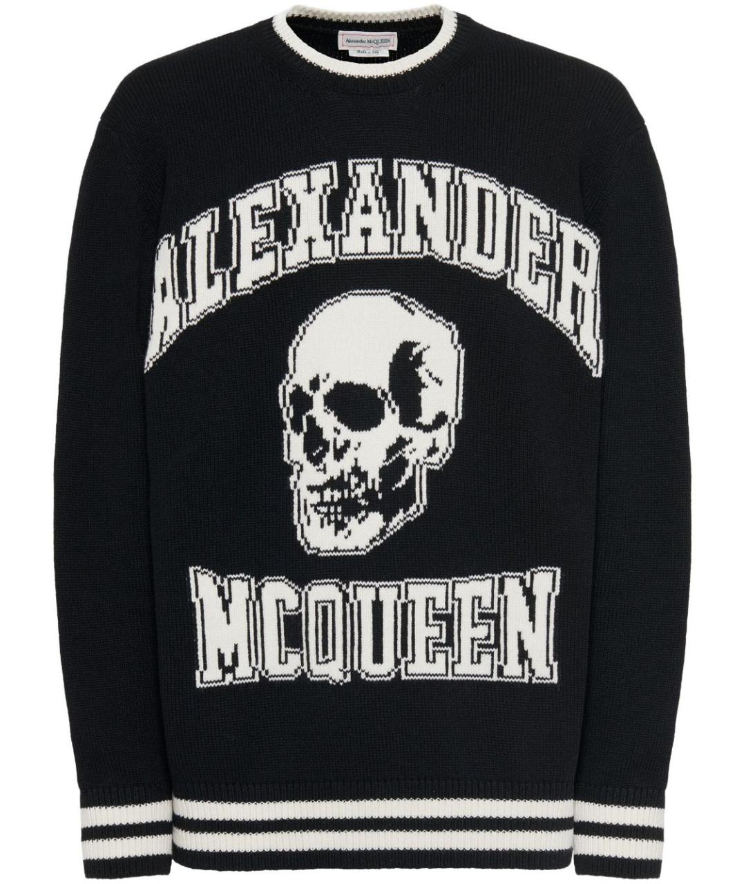 ALEXANDER MCQUEEN Черный шерстяной джемпер / свитер, фото 1