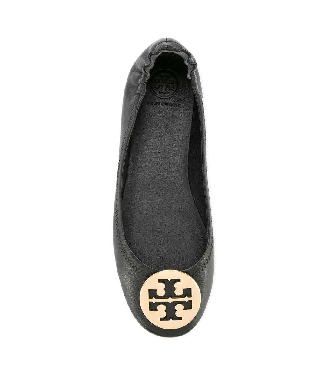 TORY BURCH Черные кожаные балетки, фото 4