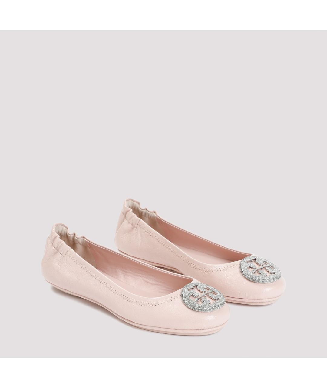 TORY BURCH Розовые кожаные сандалии, фото 4