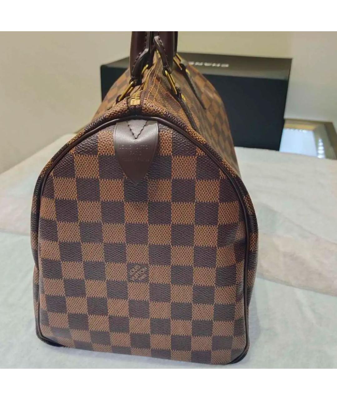 LOUIS VUITTON Коричневая сумка с короткими ручками, фото 4