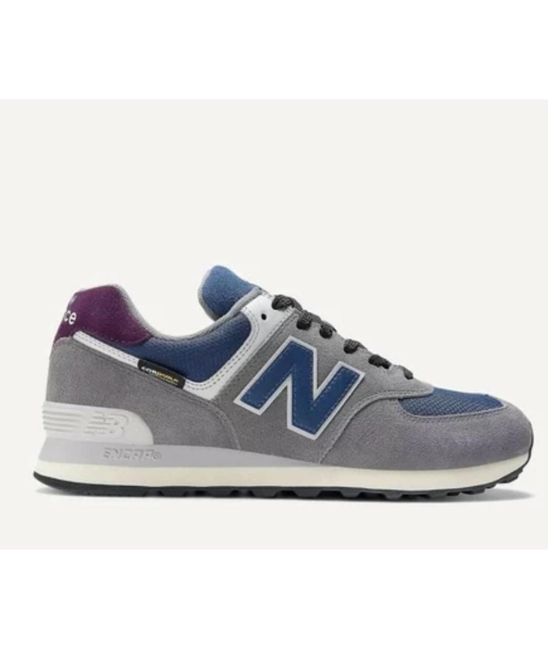 NEW BALANCE Серые замшевые низкие кроссовки / кеды, фото 9