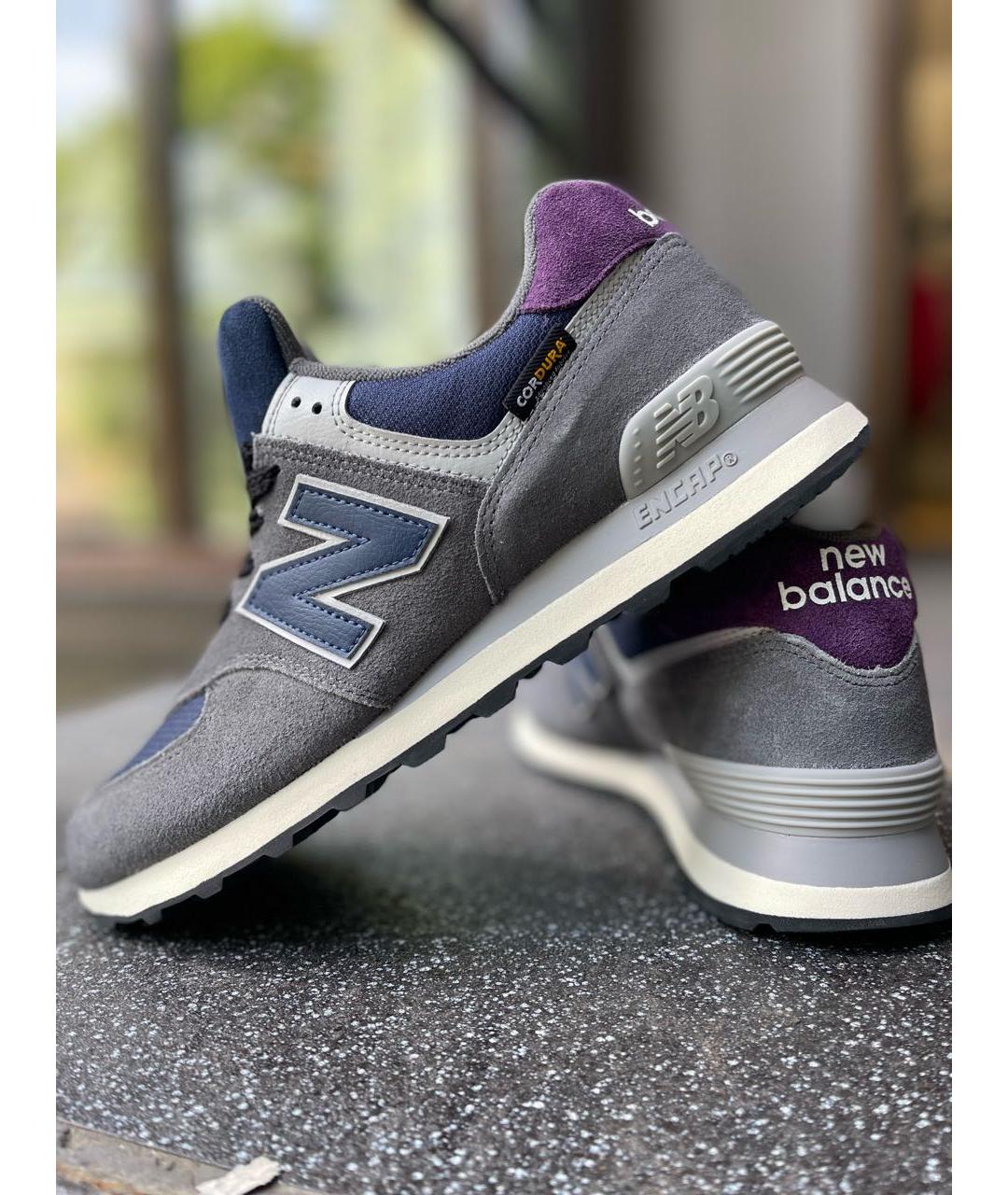 NEW BALANCE Серые замшевые низкие кроссовки / кеды, фото 8