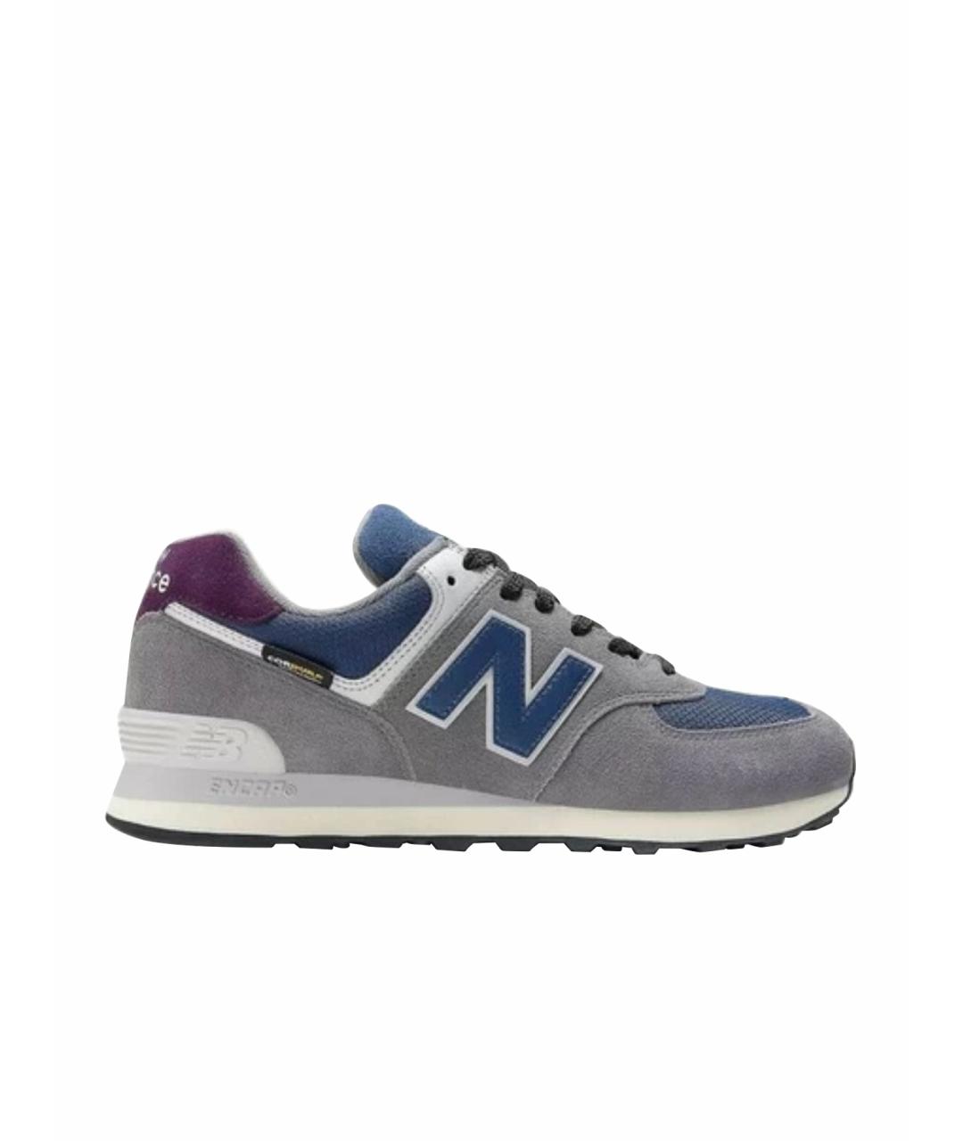 NEW BALANCE Серые замшевые низкие кроссовки / кеды, фото 1