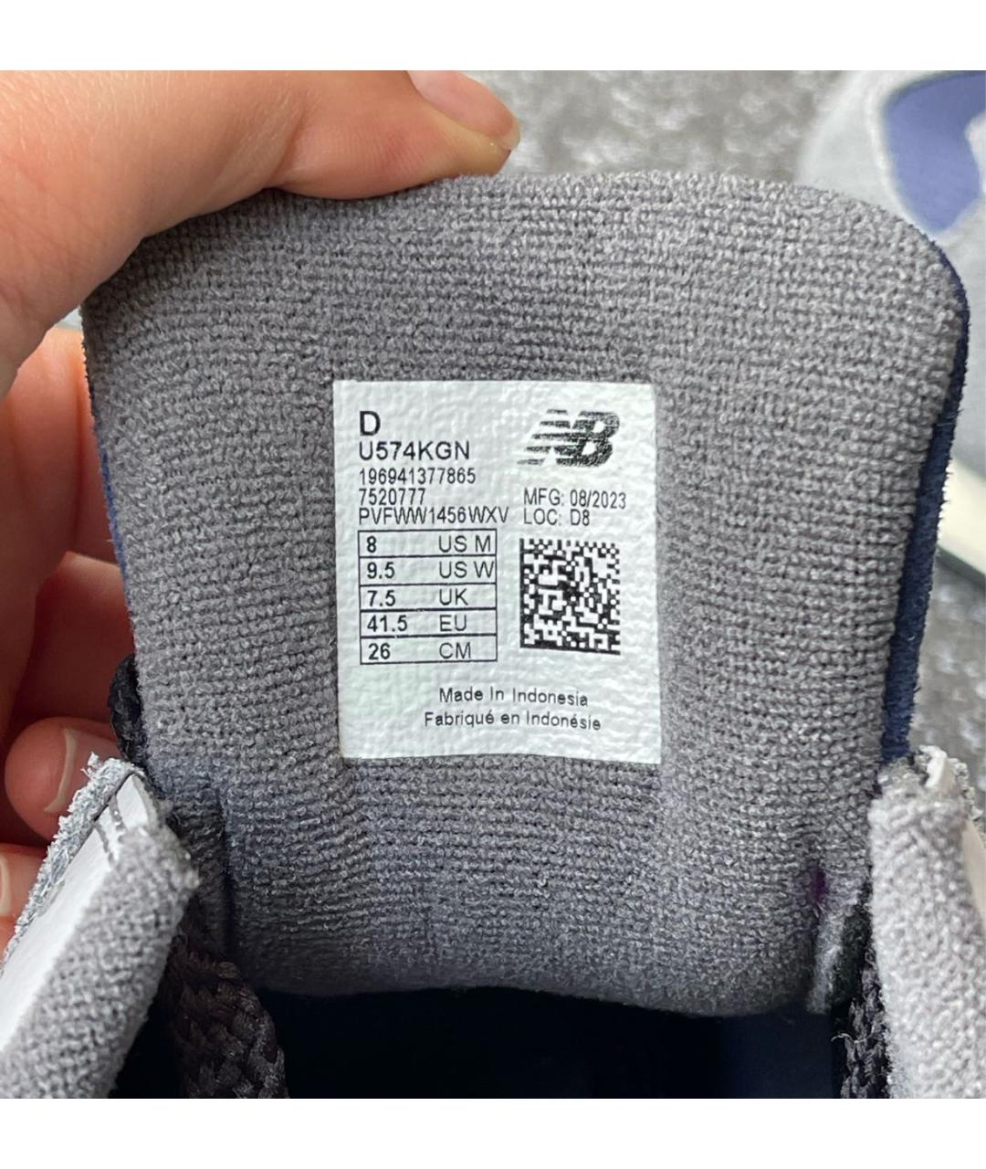 NEW BALANCE Серые замшевые низкие кроссовки / кеды, фото 7