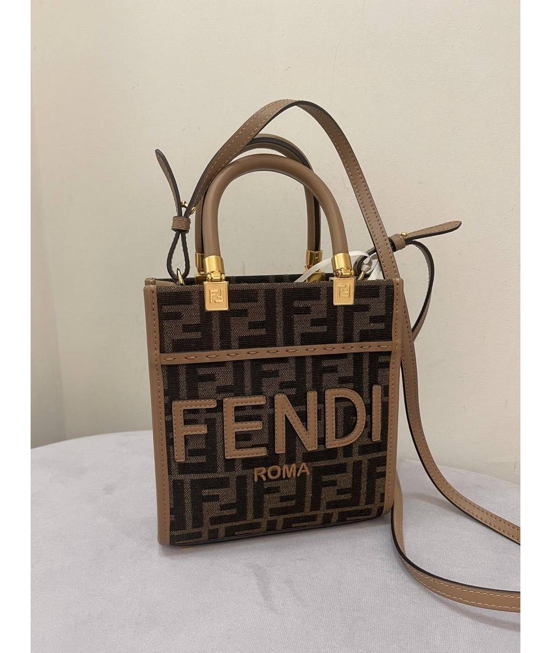 FENDI Коричневая сумка через плечо, фото 6