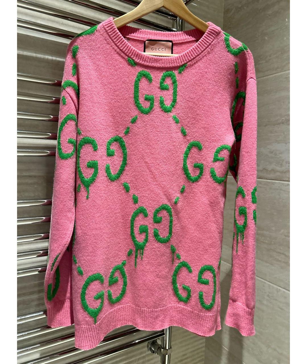 GUCCI Розовый шерстяной джемпер / свитер, фото 7
