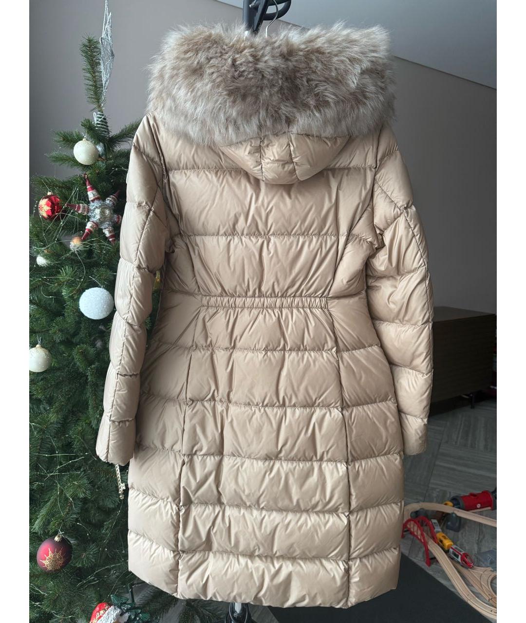 MONCLER Золотая полиамидовая куртка, фото 3