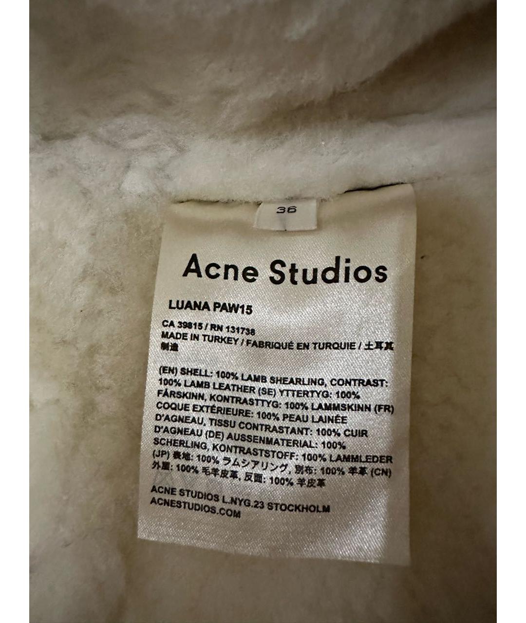 ACNE STUDIOS Черная кожаная дубленка, фото 5