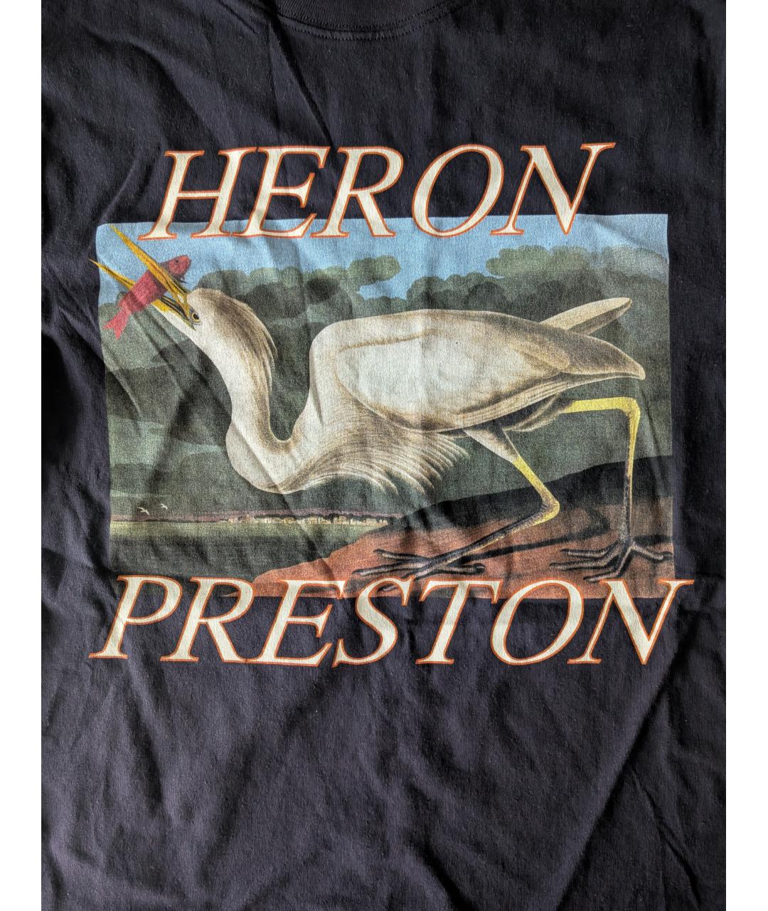 HERON PRESTON Синяя хлопковая футболка, фото 4