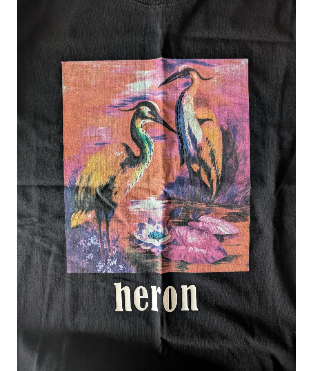 HERON PRESTON Черная хлопковая футболка, фото 4