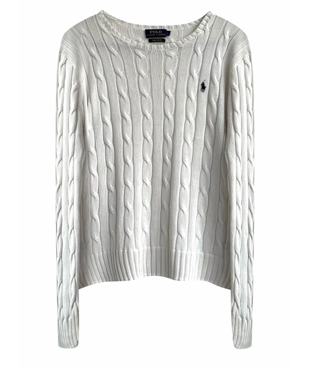 POLO RALPH LAUREN Белый хлопковый джемпер / свитер, фото 1