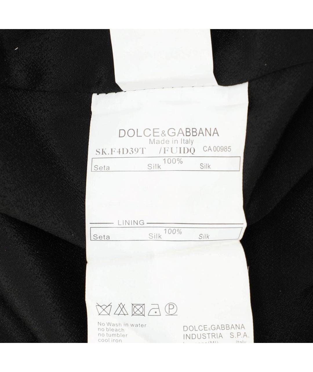 DOLCE&GABBANA Черная юбка миди, фото 5