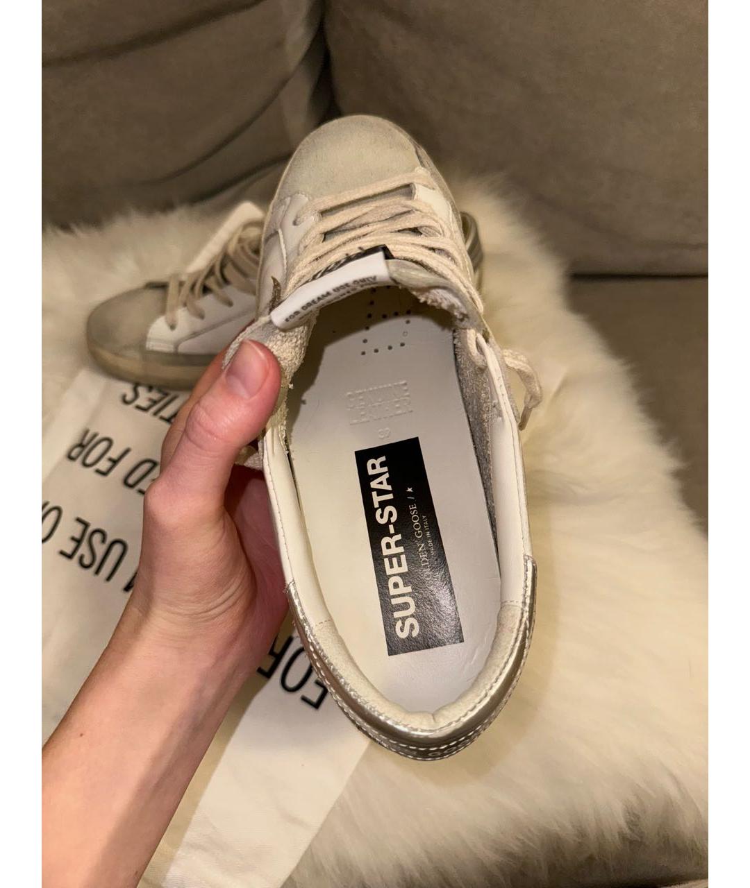 GOLDEN GOOSE DELUXE BRAND Белые кожаные кеды, фото 3