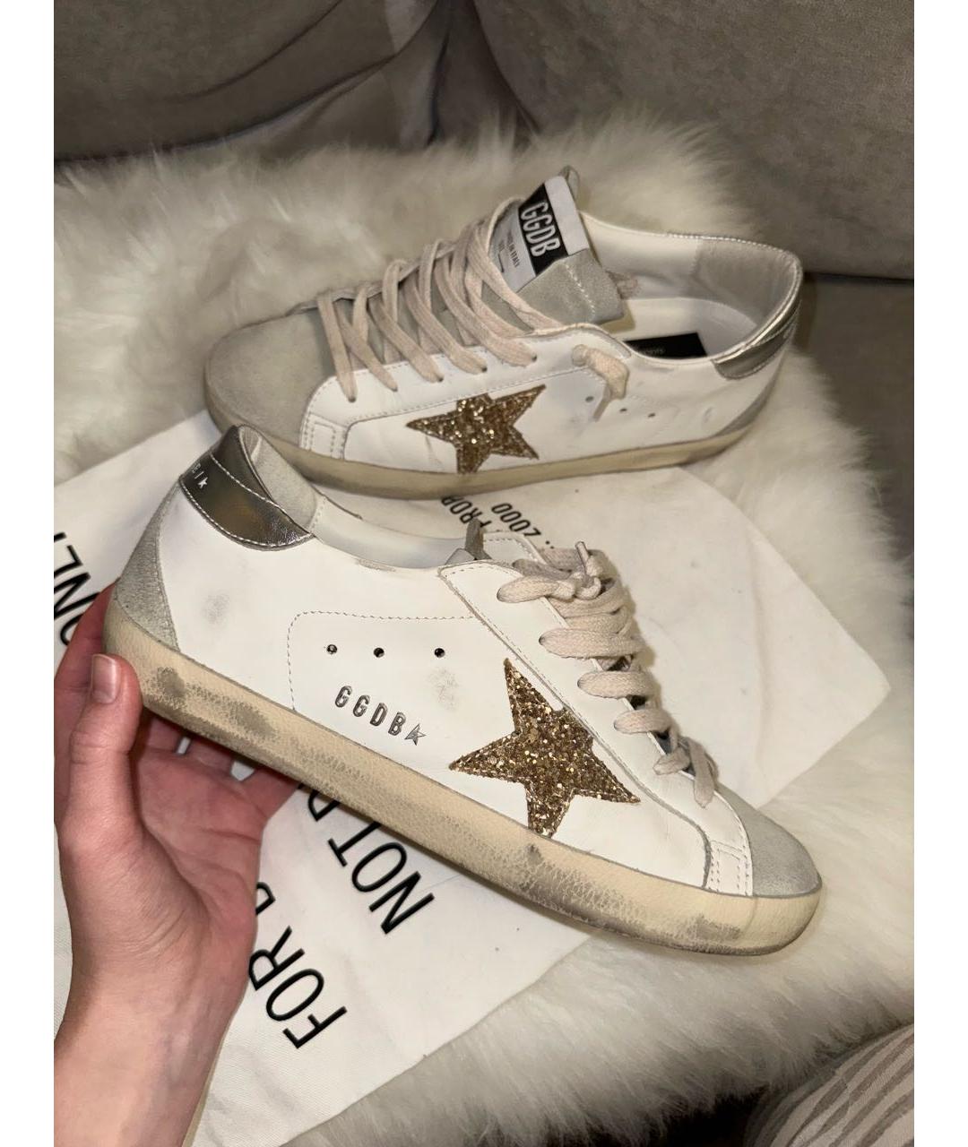 GOLDEN GOOSE DELUXE BRAND Белые кожаные кеды, фото 2