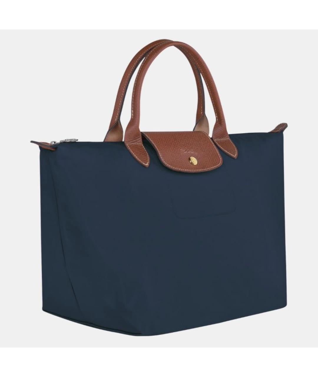 LONGCHAMP Темно-синяя тканевая сумка тоут, фото 3