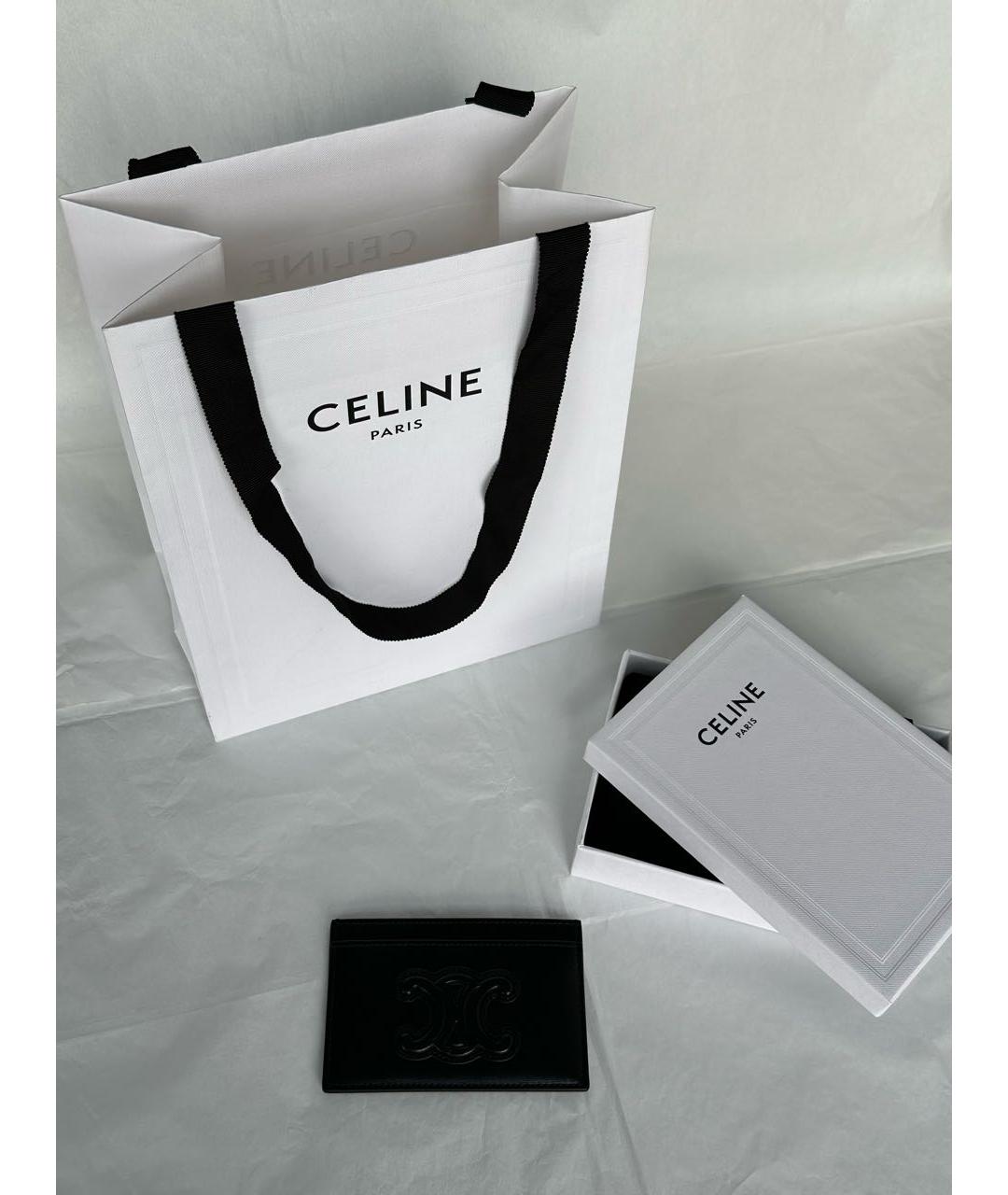 CELINE Черный кожаный кардхолдер, фото 2