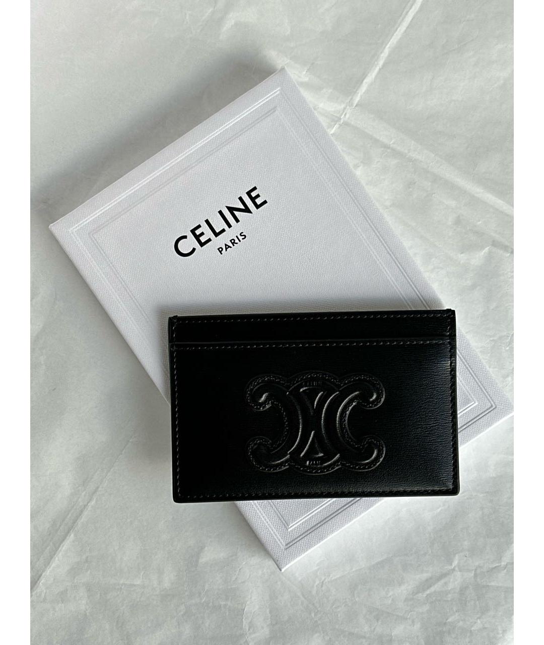 CELINE Черный кожаный кардхолдер, фото 4