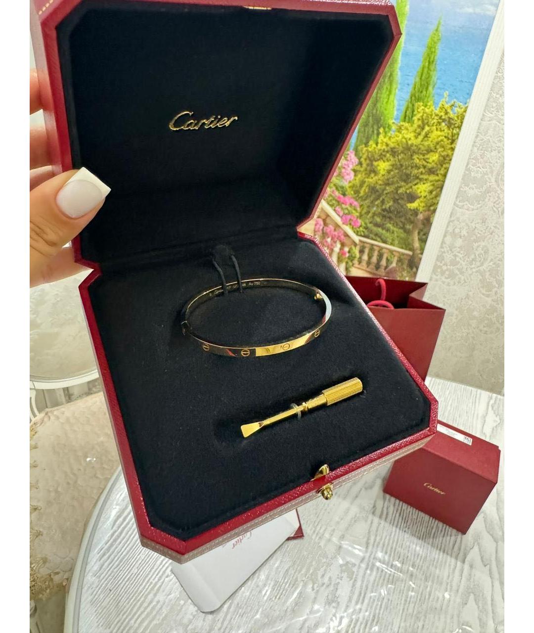 CARTIER Желтый браслет из желтого золота, фото 5