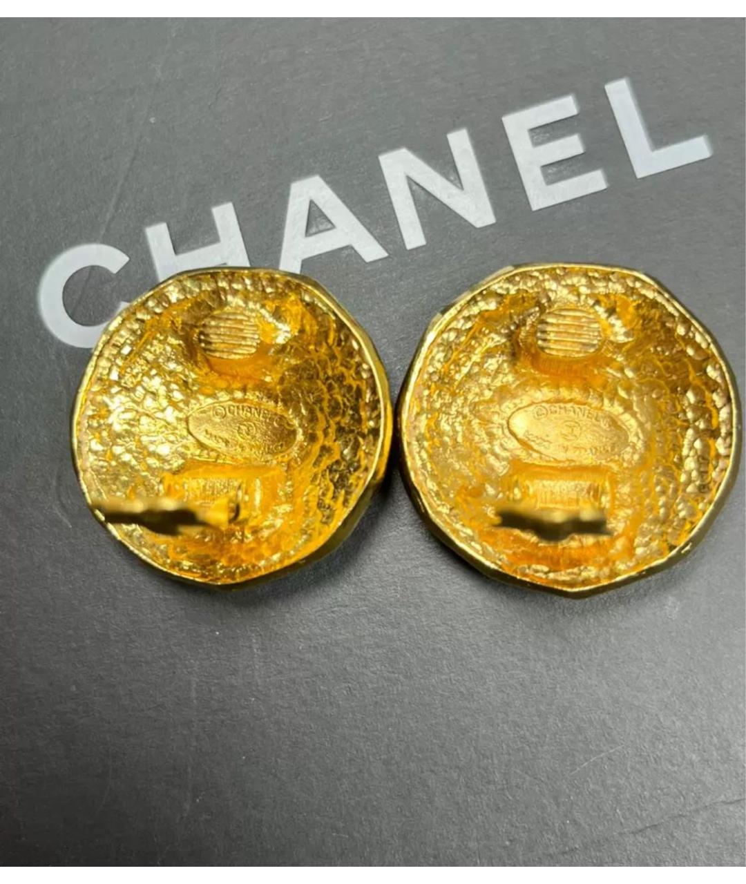 CHANEL Золотые клипсы, фото 3