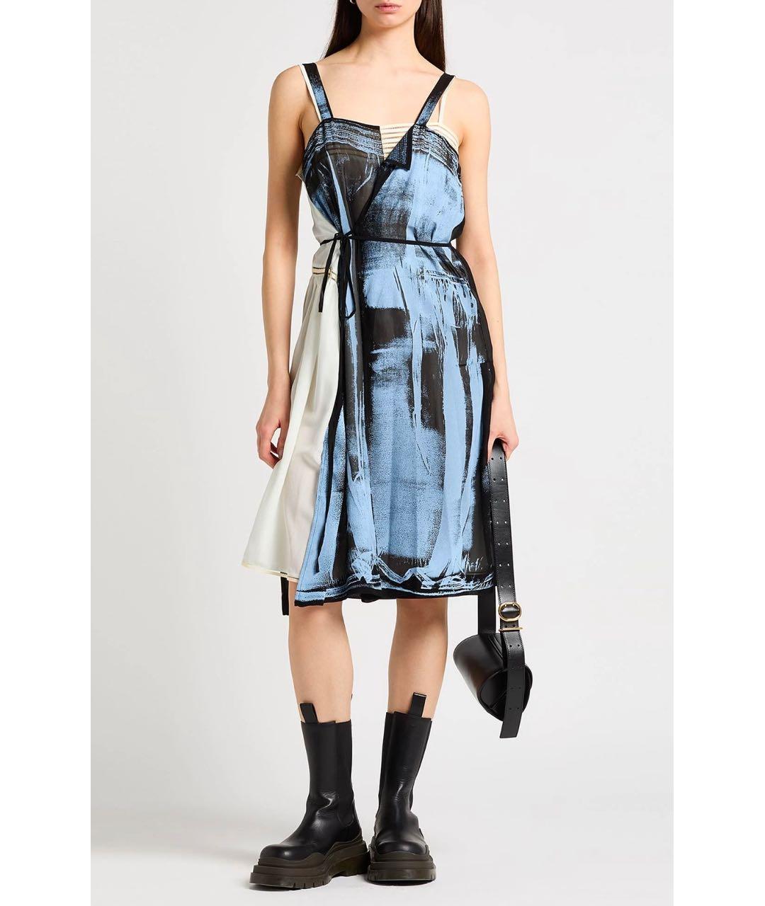 MAISON MARGIELA Мульти шелковое коктейльное платье, фото 2