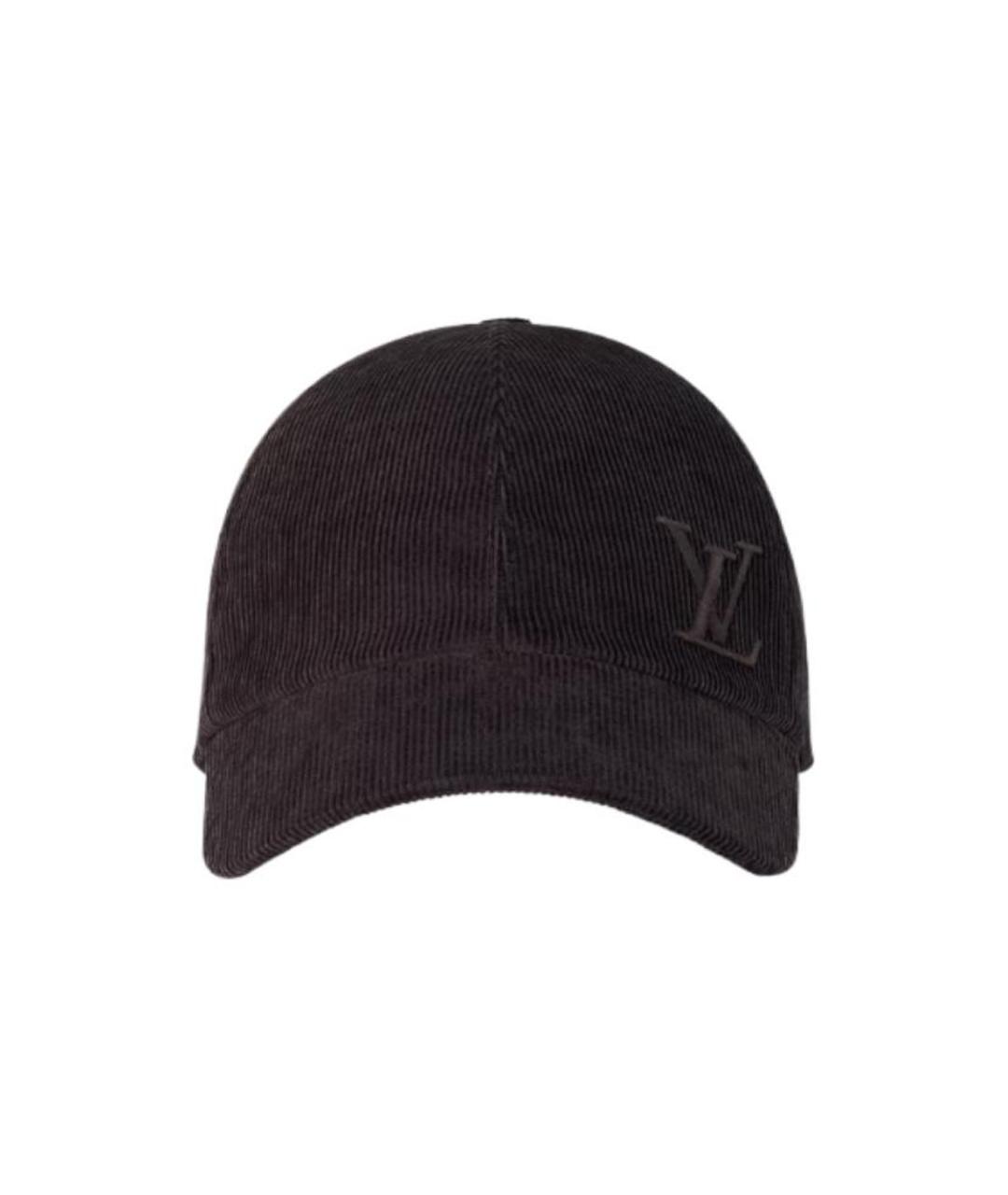 LOUIS VUITTON Черная бархатная кепка, фото 2