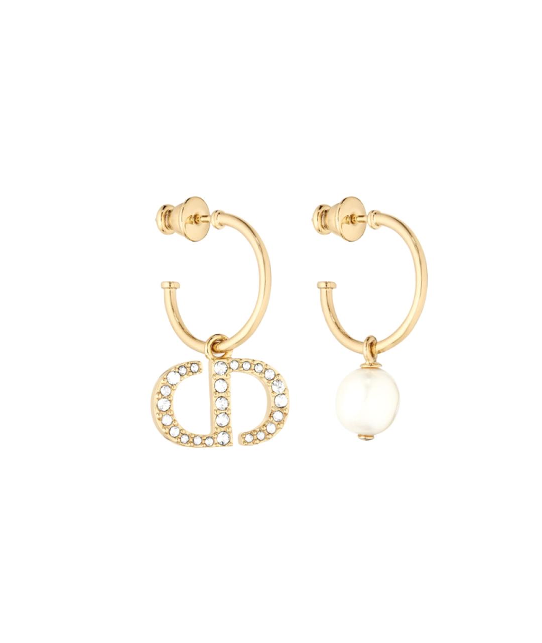 CHRISTIAN DIOR Золотые металлические серьги, фото 1