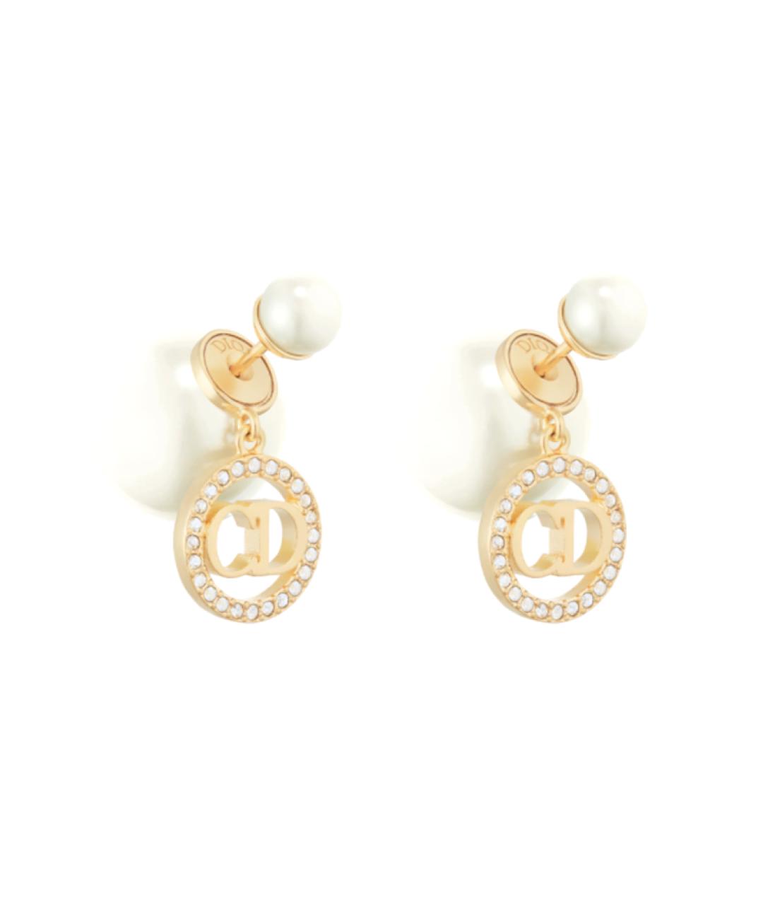 CHRISTIAN DIOR Золотые металлические серьги, фото 1