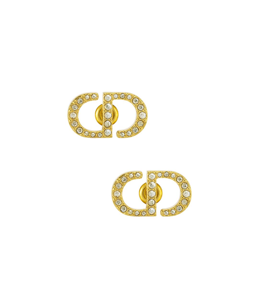 CHRISTIAN DIOR Золотые металлические серьги, фото 1