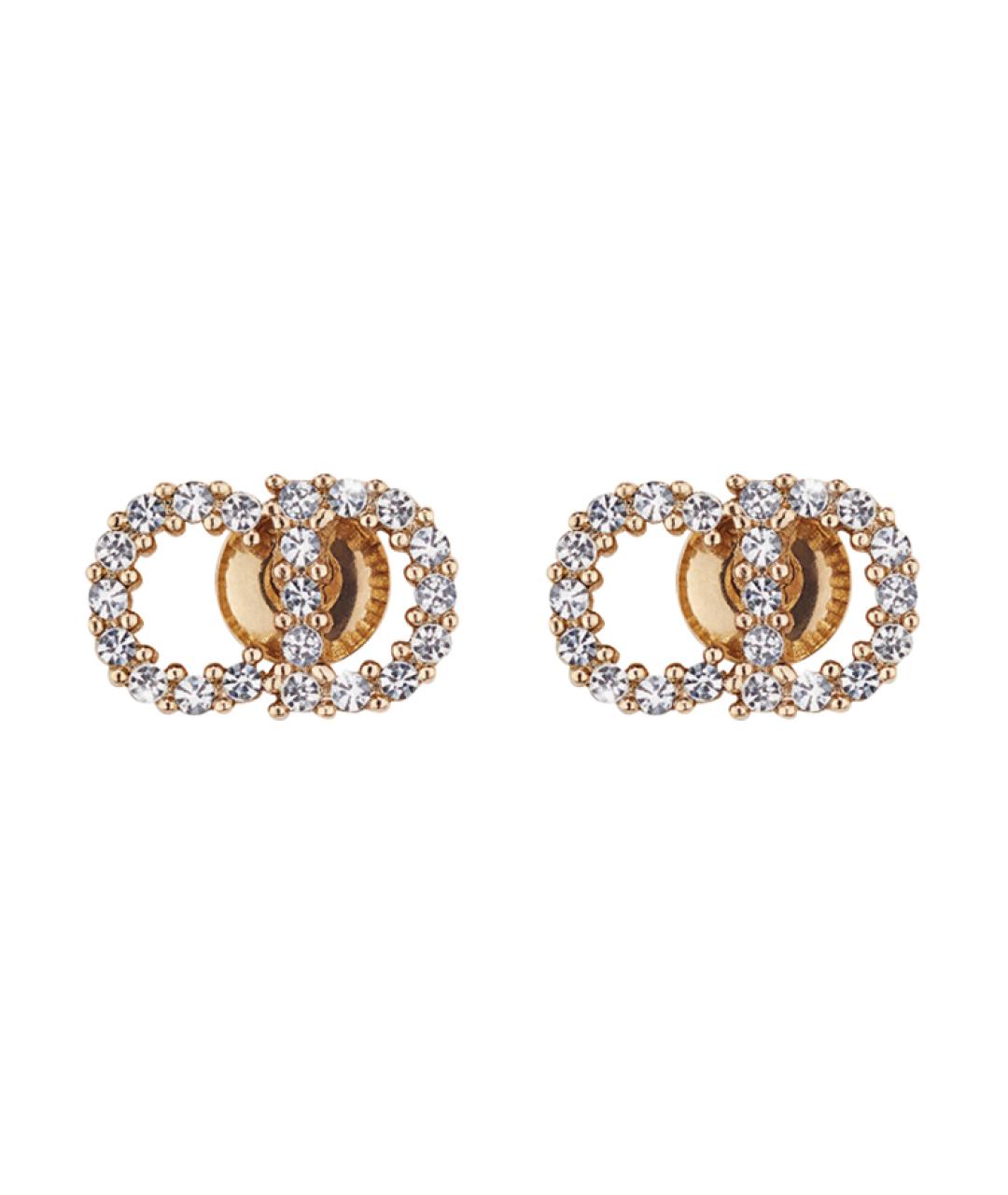CHRISTIAN DIOR Золотые металлические серьги, фото 1