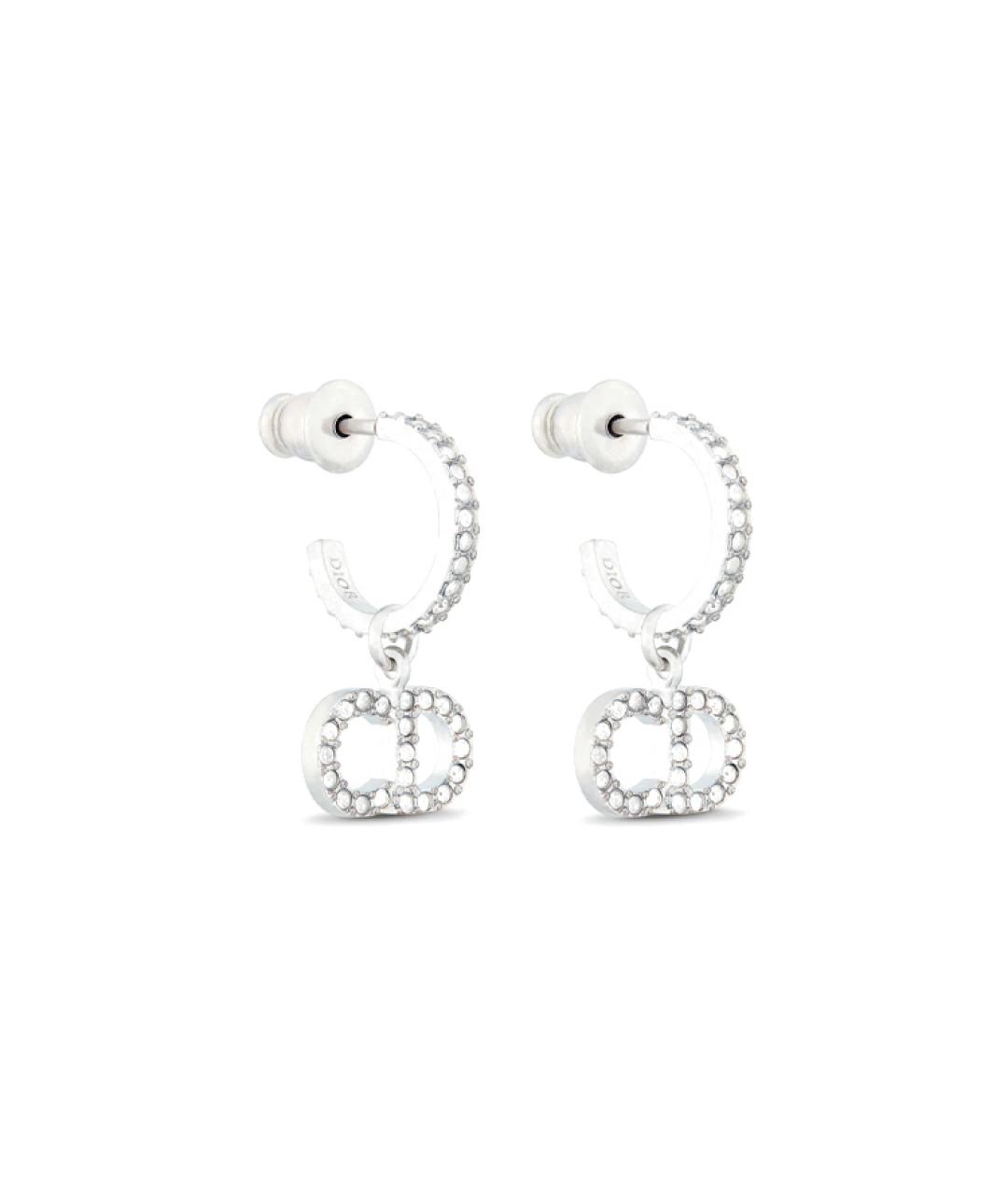 CHRISTIAN DIOR Серебряные металлические серьги, фото 1